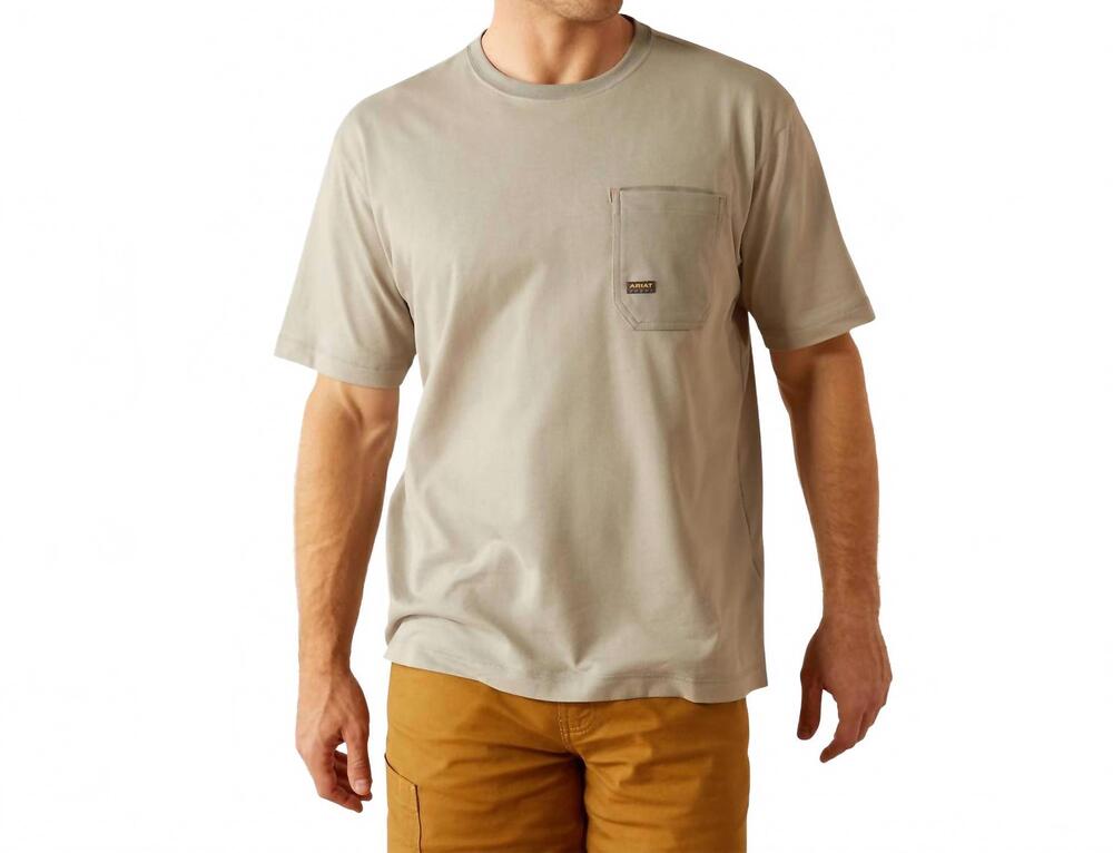 NEW ARIAT rebar workman 360 airflow wild dove t-shirt in gray